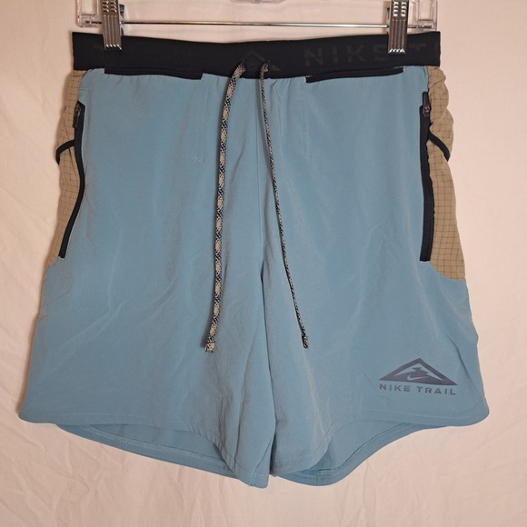 Nike Trail Running Shorts Mens Size Small Brief Lined FB4194-464 Blue NEW - Picture 7 of 16